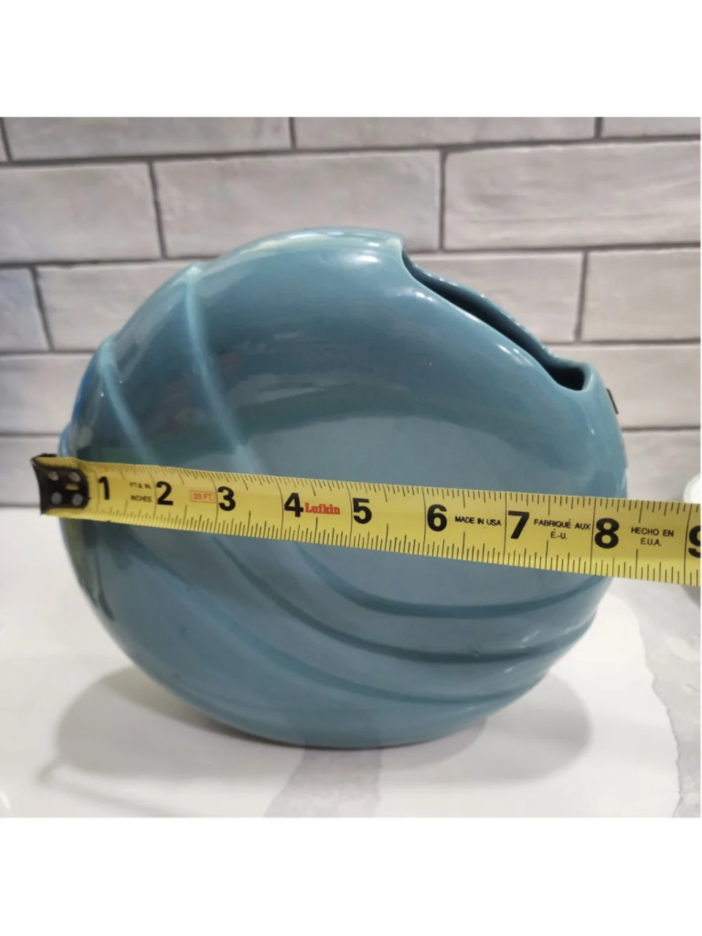 Royal Haeger 4362 Turquoise Sculptural Art Pottery Vase 1984 Swirl USA 8.5